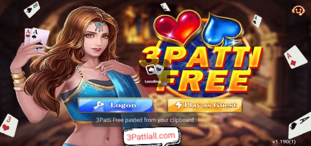 3 Patti Free Login Screen
