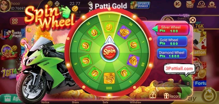 3 Patti Gold VIP Rewards and Bonuses