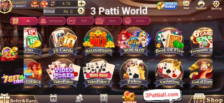 3 Patti World Games Available