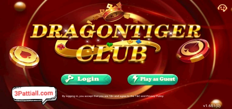 Dragon Tiger Club Login Interface