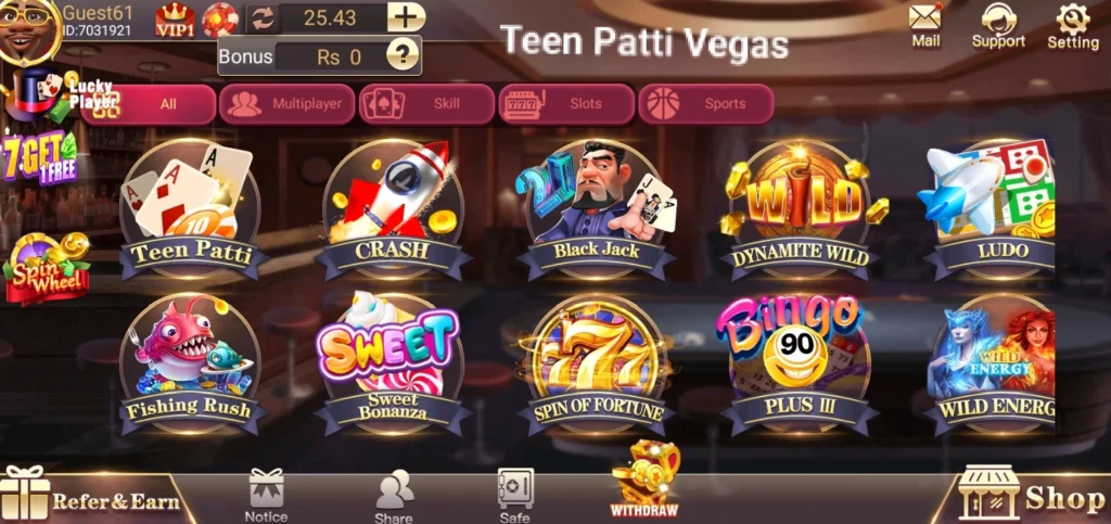 3 Patti Vegas Games Available