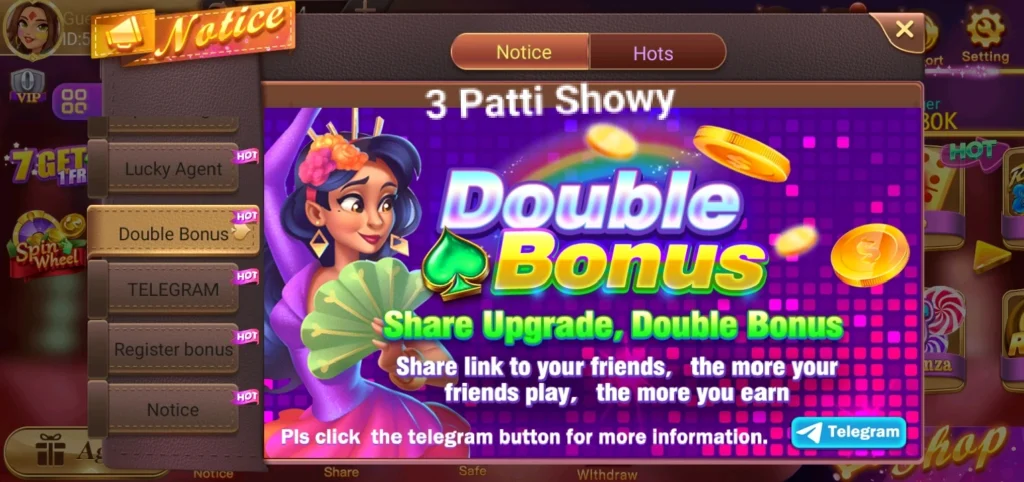 Teen Patti Showy Double Bonus